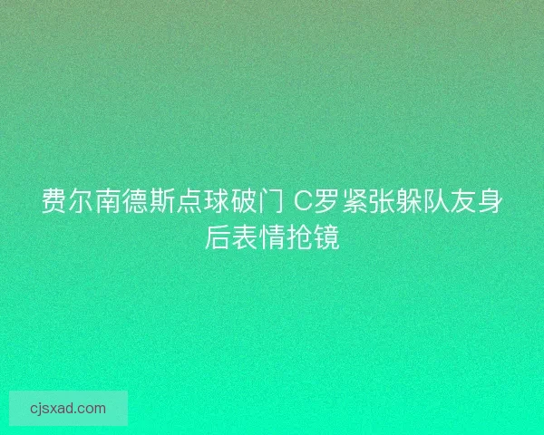 费尔南德斯点球破门 C罗紧张躲队友身后表情抢镜 费尔南德斯点球破门 C罗紧张躲队友身后表情抢镜