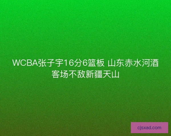 WCBA张子宇16分6篮板 山东赤水河酒客场不敌新疆天山 WCBA张子宇16分6篮板 山东赤水河酒客场不敌新疆天山